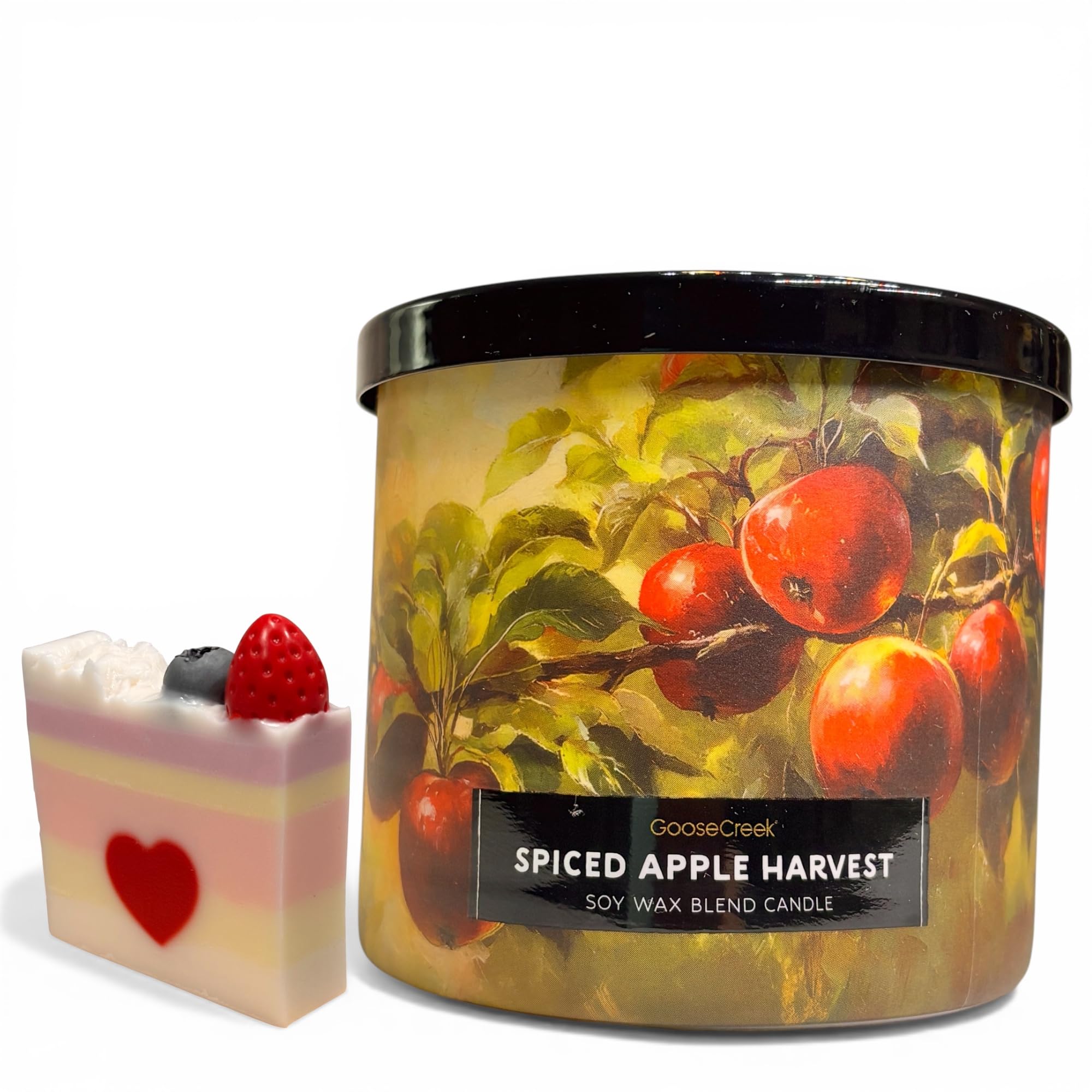 Spiced Apples Harvest Soy Wax Blend Candle, Honeycrisp Apples, Cinnamon Sticks, Clove Buds Scent