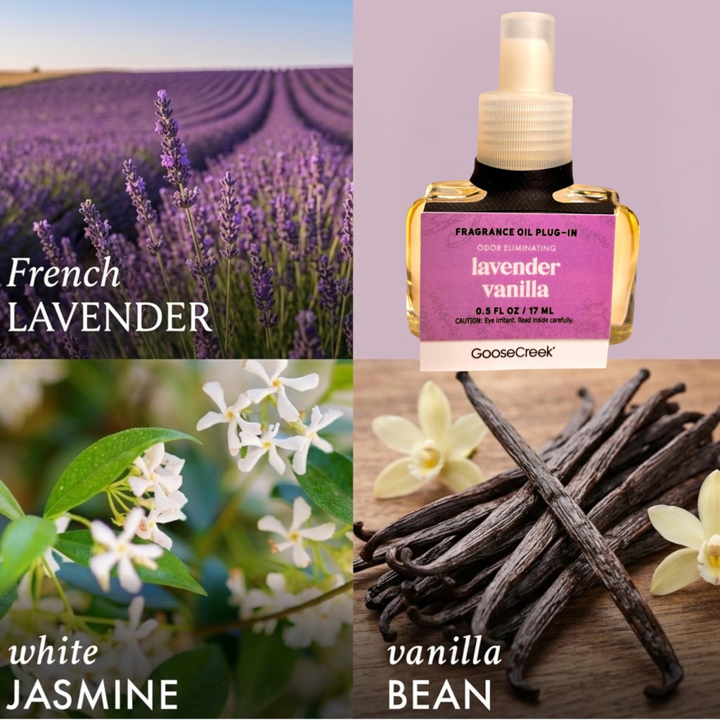 Lavender Vanilla Fragrance Oil Plug-In Refills, Odor Eliminating, 0.5 FL OZ, 4 Pack