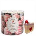 Chocolate Dipped Strawberries Scented Candle, 3-Wick, Soy Wax Blend, 14.5 oz, Sweethearts & Daydreams