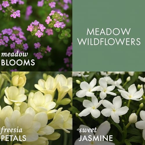 Meadow Wildflowers Scented Candle, 14.5 oz Soy Wax Blend with Artisanal Shortcake Soap Gift