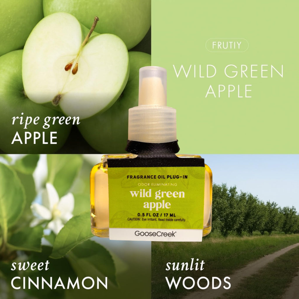 Wild Green Apples Fragrance Oil Plug-In, Odor Eliminating, 0.5 FL OZ, 17 ML