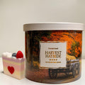 Harvest Hayride Scented Candle, Soy Wax Blend, Orchard Apple, Spiced Pumpkin, Mountain Hay, Warm Cedar, 14.5 oz