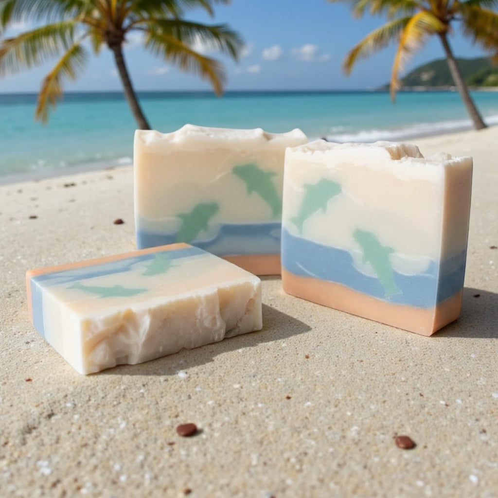 Handmade Artisan Soap Bars, Multi-Layered Decorative Design, Natural Bath Soap