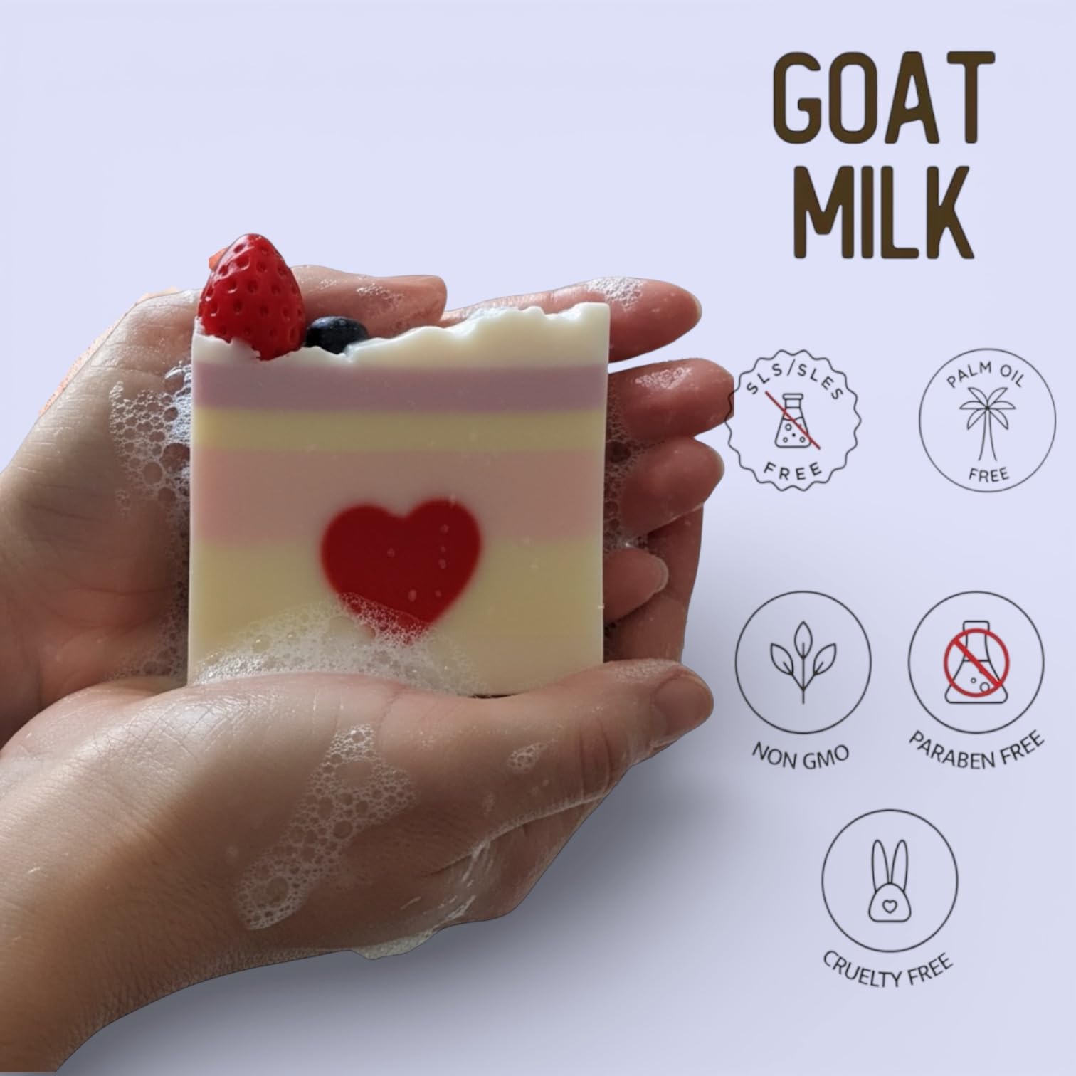 Handmade Artisan Soap Bars, Multi-Layered Decorative Design, Natural Bath Soap