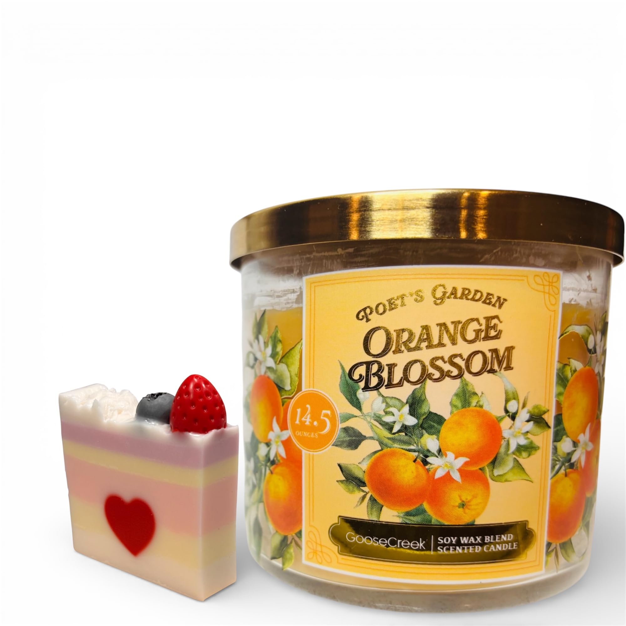 Goose Creek Poet's Garden Orange Blossom Scented Candle, Soy Wax Blend, 14.5 oz