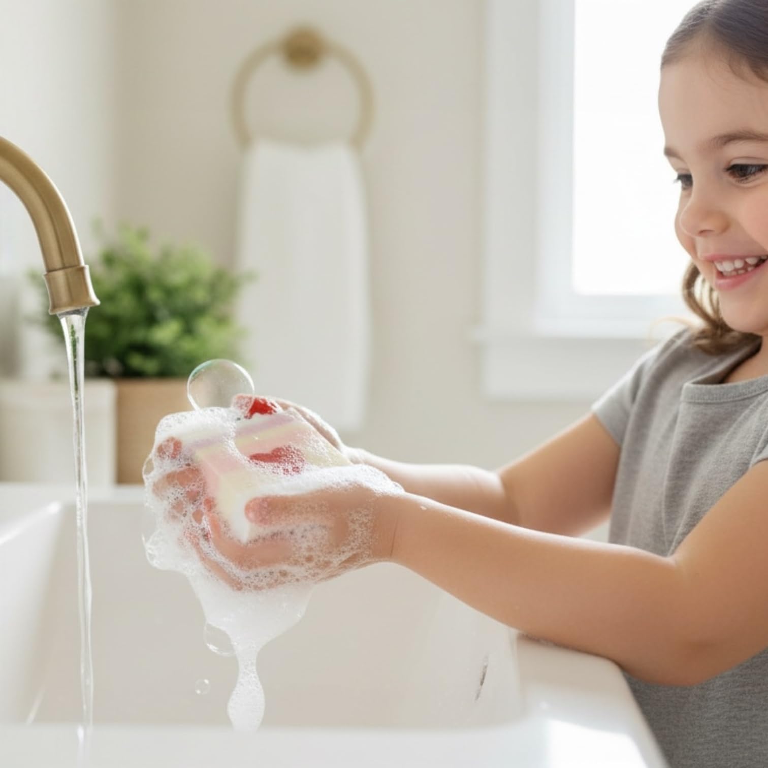 Handmade Artisan Soap Bars, Multi-Layered Decorative Design, Natural Bath Soap