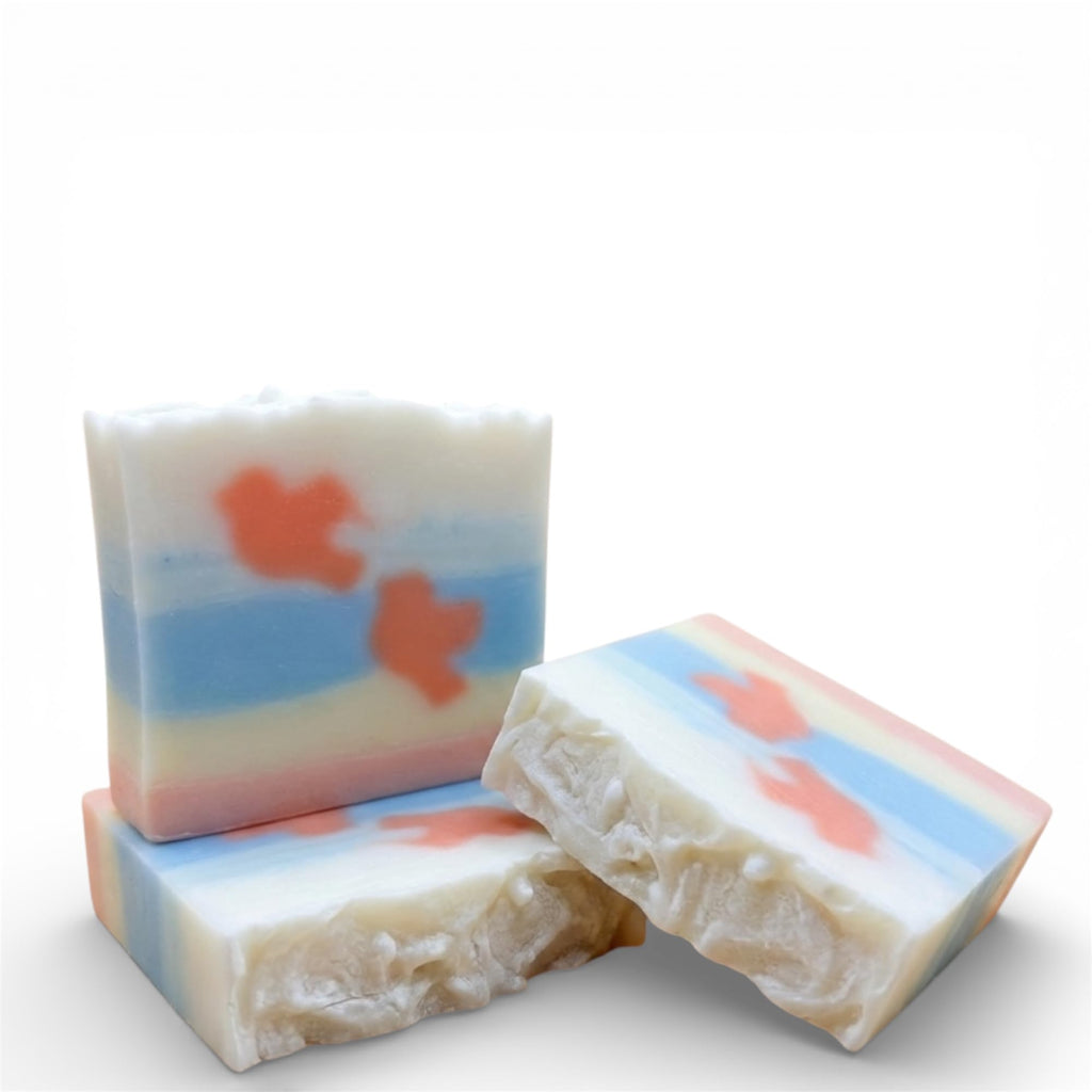Handmade Artisan Soap Bars, Multi-Layered Decorative Design, Natural Bath Soap