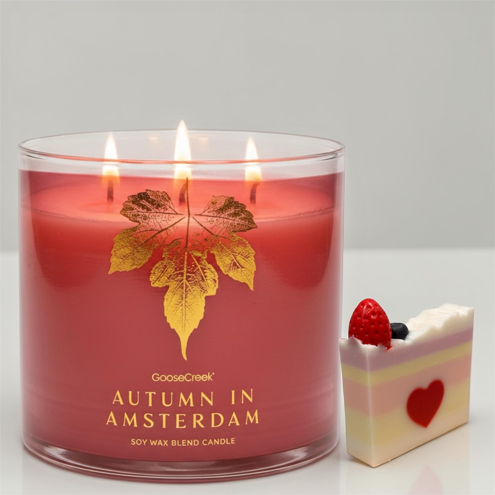 Autumn in Amsterdam Soy Wax Blend Candle, Juicy BlackBerry, Harvest Apples & Sheer Woods, 3-Wick