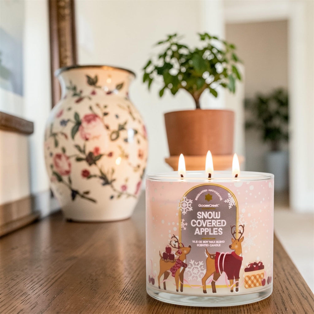 Snow Covered Apples Scented Candle, 3-Wick, Soy Wax Blend, 14.5 oz, Winter Delight