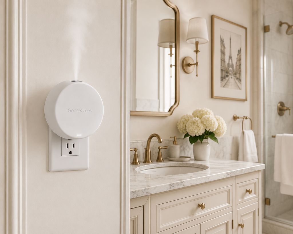 Smart Fragrance Diffuser with Georgia Peach Plug-in Refill, Adjustable Intensity, up to 30 Days