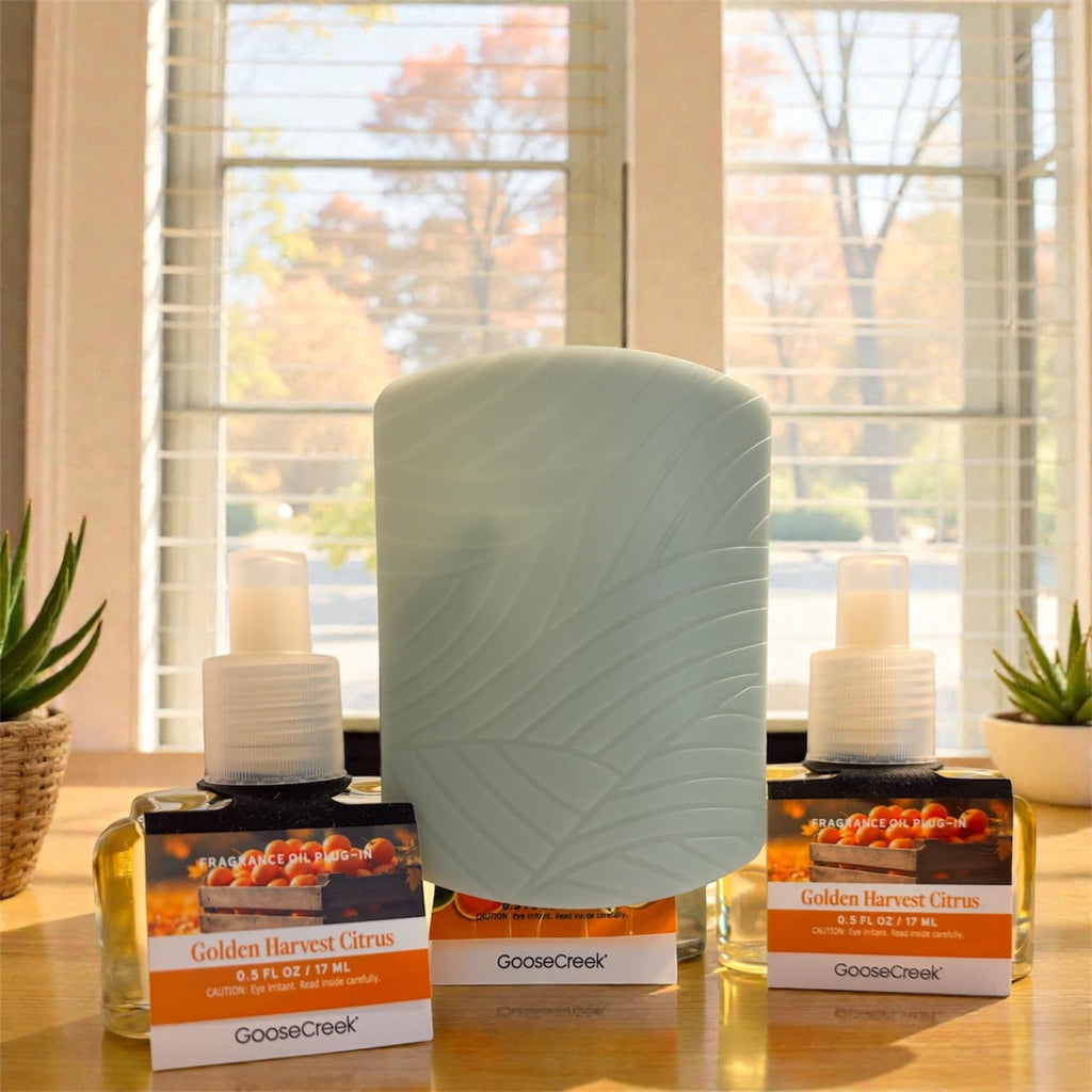 Goose Creek Golden Harvest Citrus Fragrance Oil Plug-In Refills, Autumn's Embrace Wallflower, 3 Pack, 0.5 FL OZ Each