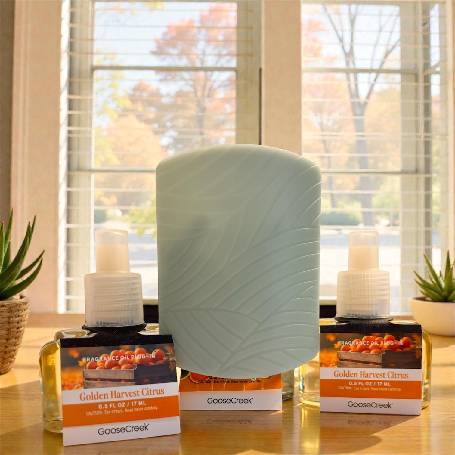 Goose Creek Golden Harvest Citrus Fragrance Oil Plug-In Refills, Autumn's Embrace Wallflower, 3 Pack, 0.5 FL OZ Each