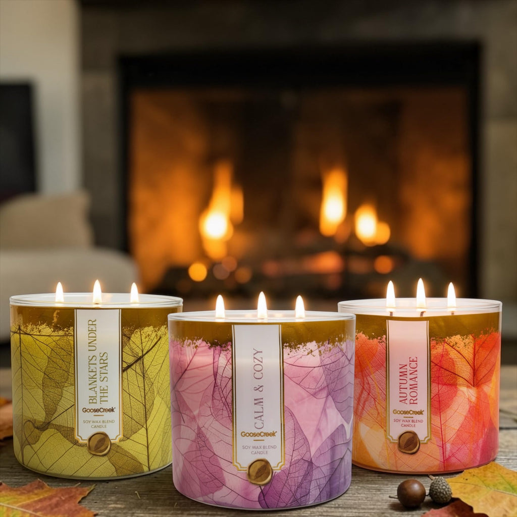 Blankets Under the Stars, Autumn Romance Scents Calm & Cozy Soy Wax Blend Candles, 3-Wick, 14.5 oz