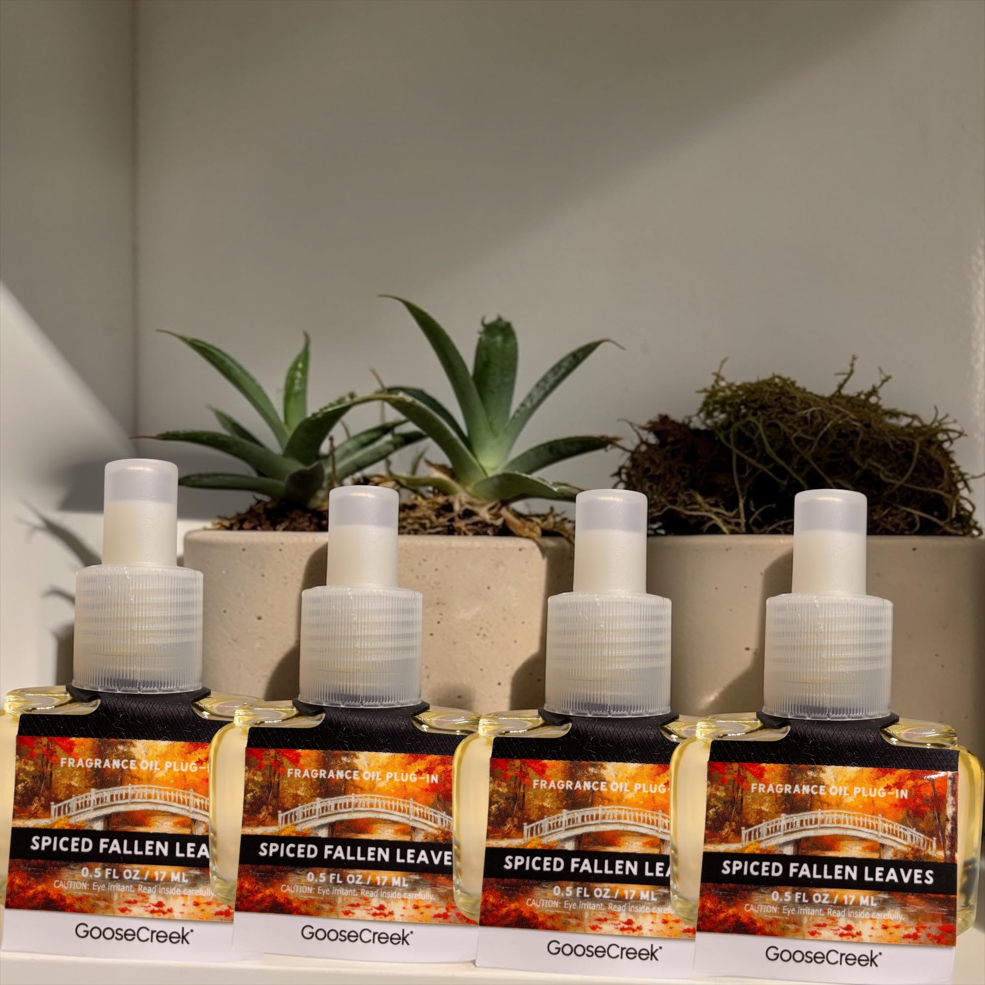 Spiced Fallen Leaves Fragrance Oil Plug-In Refills, 0.5 FL OZ, 4 Pack