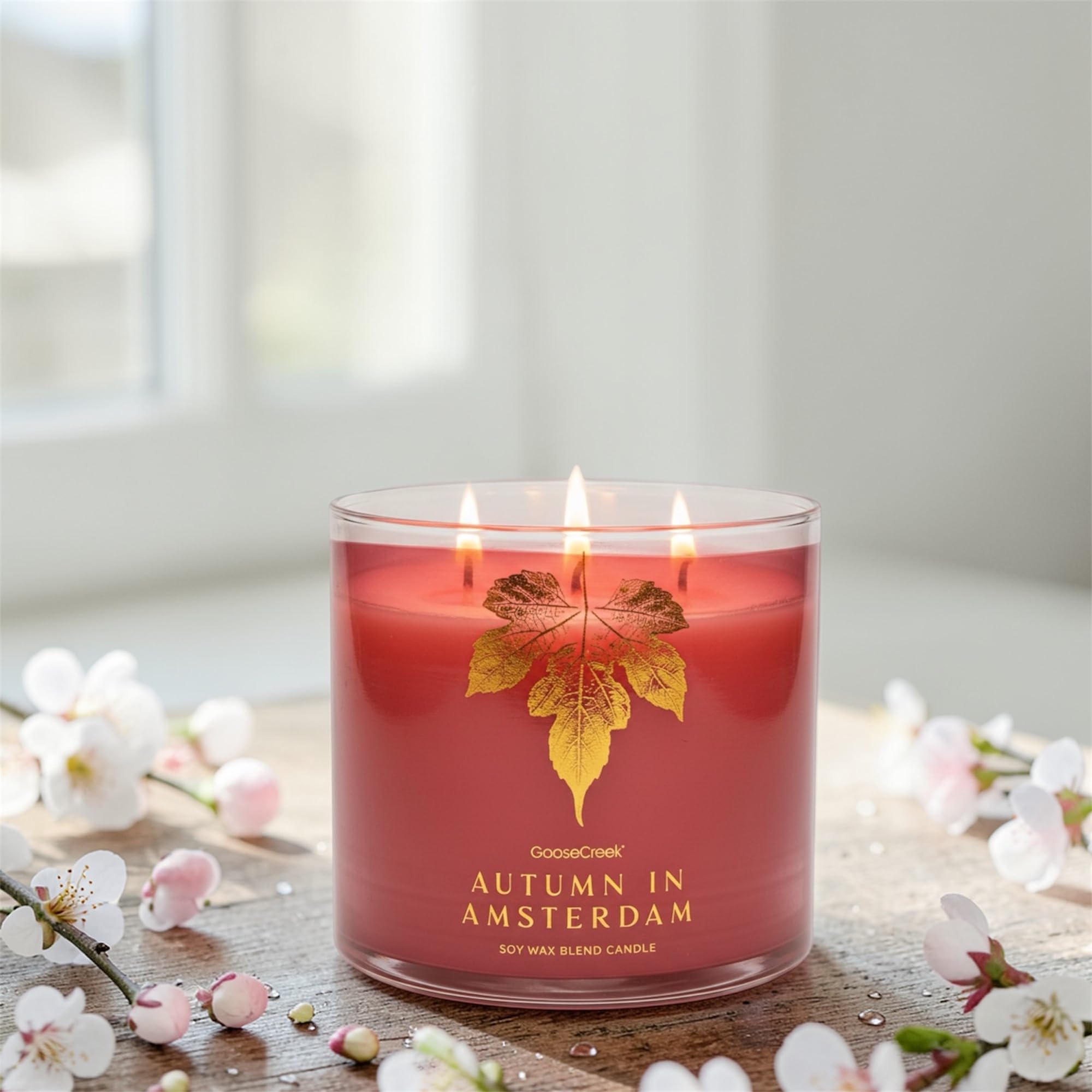 Autumn in Amsterdam Soy Wax Blend Candle, Juicy BlackBerry, Harvest Apples & Sheer Woods, 3-Wick