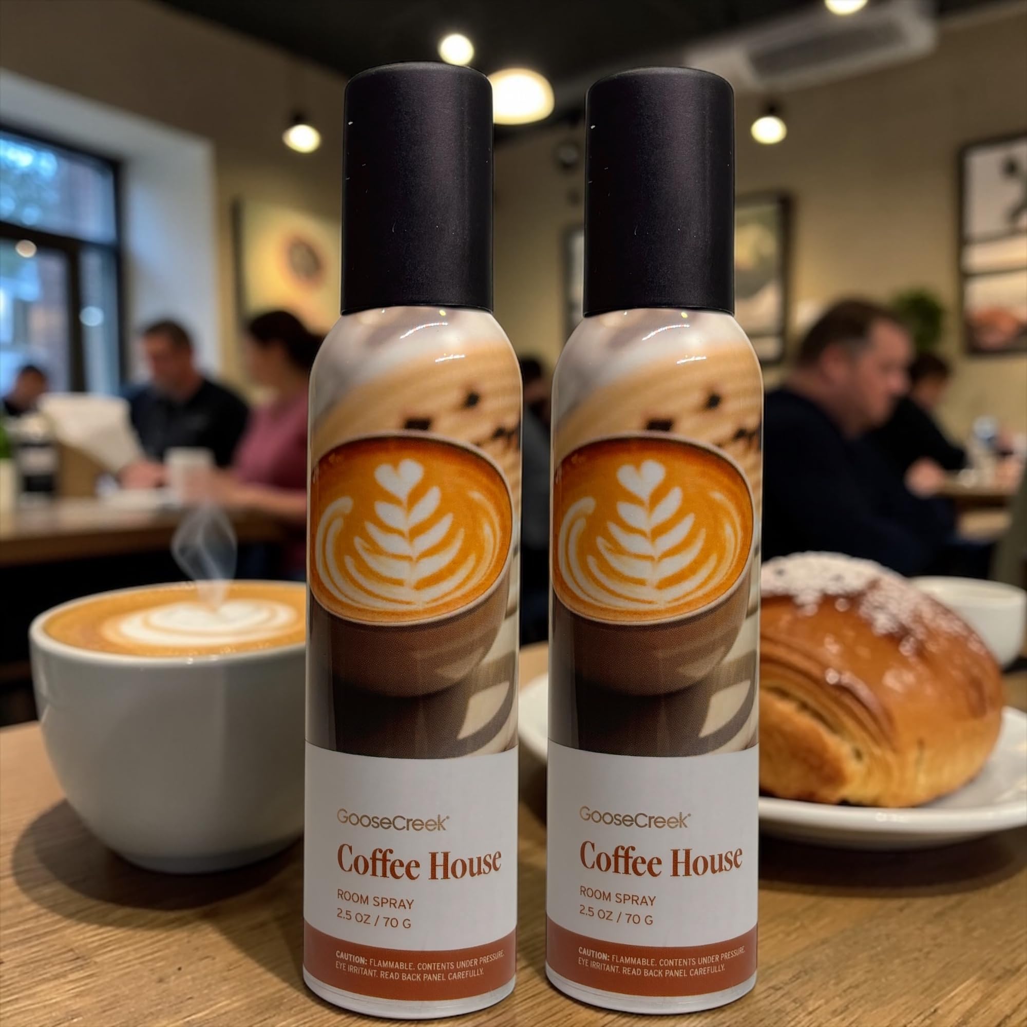 Coffee House Room Spray, Freshly Brewed Coffee, Mocha Swirl & Caramel Drizzle, 2.5 oz, Pack of 2