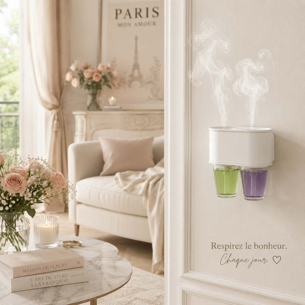 DESIGNED FOR MORE FRAGRANCE AND COMFORT 豳 Dual fragrance Wall Diffuser