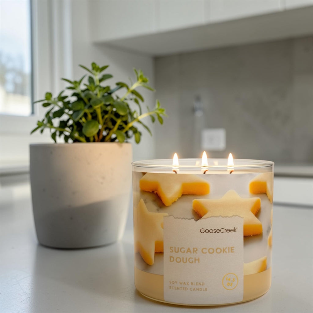 Sugar Cookie Dough Scented Candle, Soy Wax Blend, 3-Wick, 14.5 oz, Sweet Cookie Dough, Vanilla Extract, Spiced Vanilla