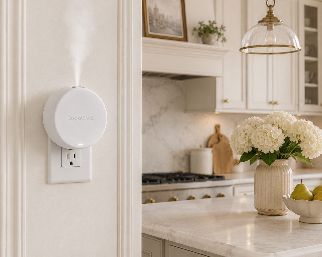 Smart Fragrance Diffuser with Georgia Peach Plug-in Refill, Adjustable Intensity, up to 30 Days