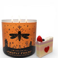 Goose Creek Firefly Fields Soy Wax Blend 3 Wick Candle, 14.5oz, Black Vanilla Scent & as a Gift Artisanal Shortcake soap.