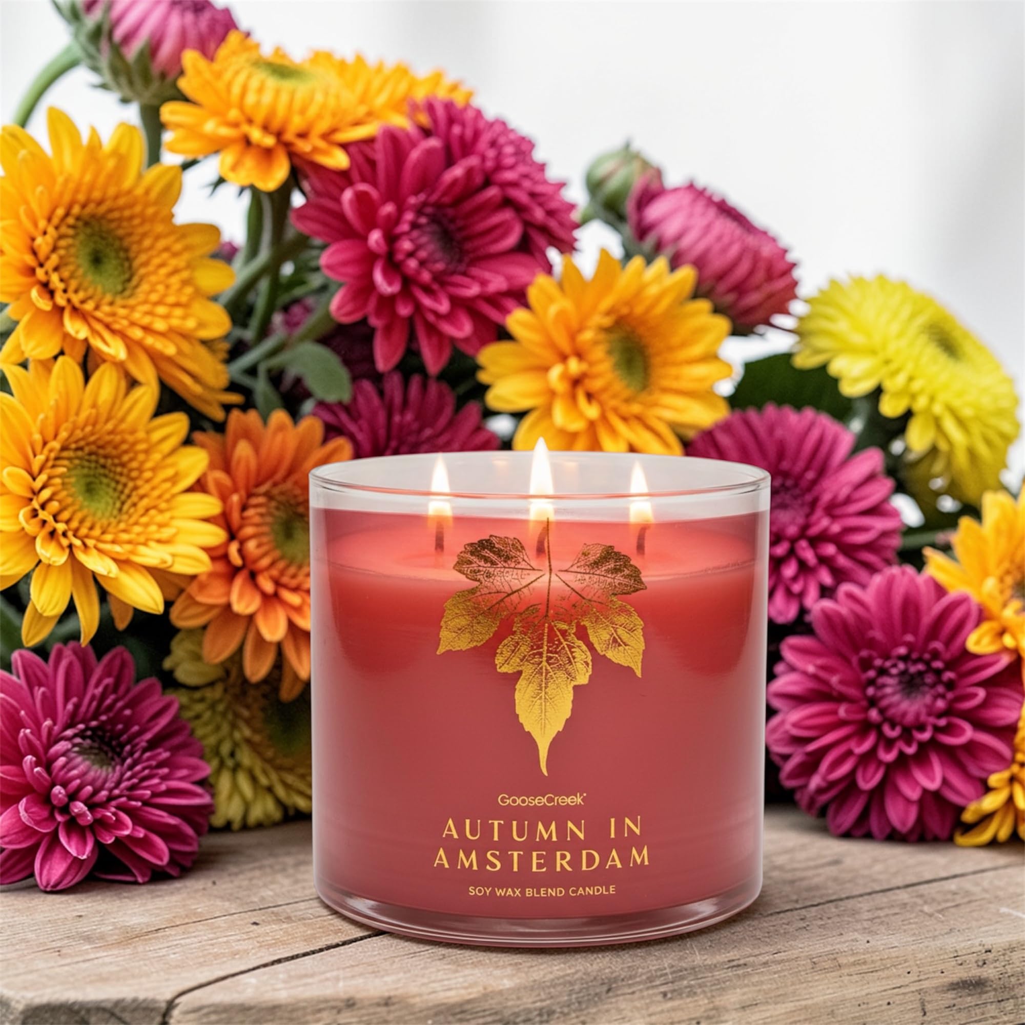 Autumn in Amsterdam Soy Wax Blend Candle, Juicy BlackBerry, Harvest Apples & Sheer Woods, 3-Wick
