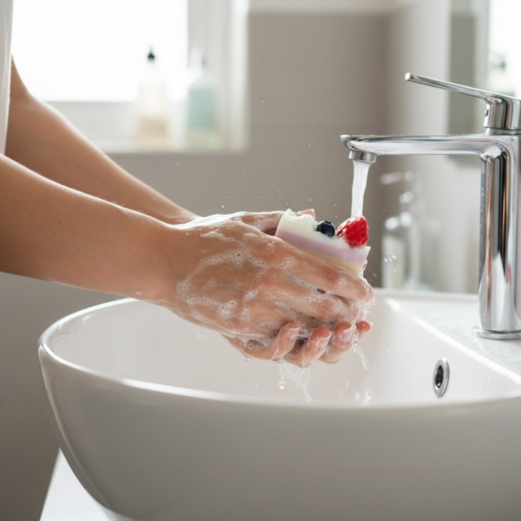 Handmade Artisan Soap Bars, Multi-Layered Decorative Design, Natural Bath Soap