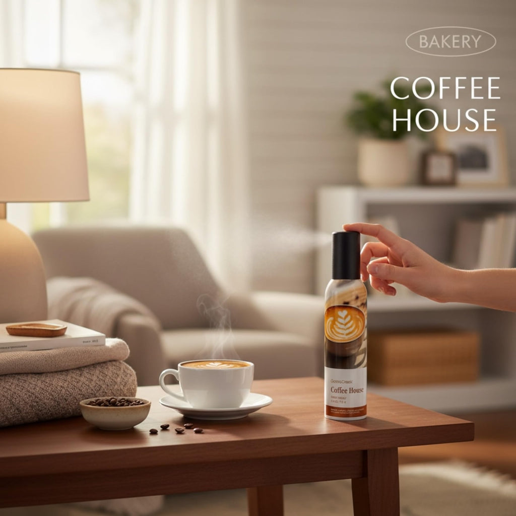 Coffee House Room Spray, Freshly Brewed Coffee, Mocha Swirl & Caramel Drizzle, 2.5 oz, Pack of 2