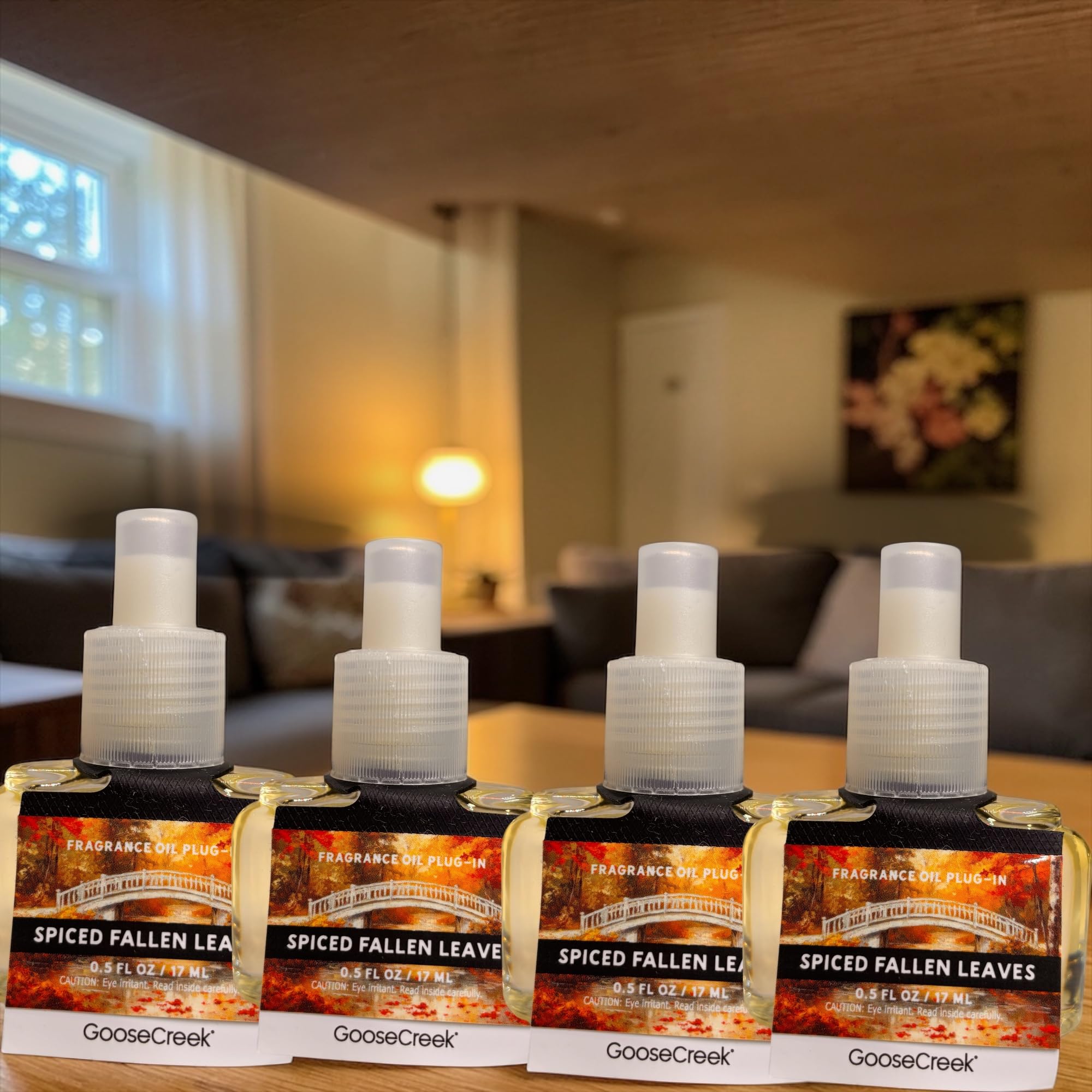 Spiced Fallen Leaves Fragrance Oil Plug-In Refills, 0.5 FL OZ, 4 Pack