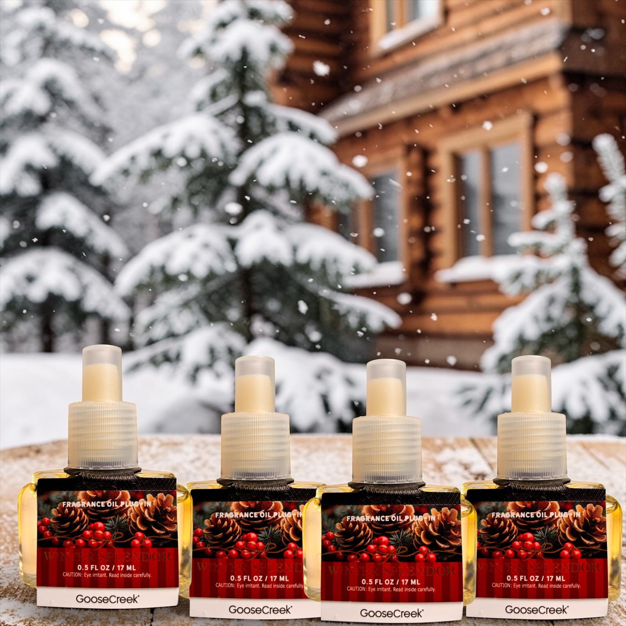 Fragrance Oil Plug-In, Winter Cedar Scent, 0.5 FL OZ / 17 ML