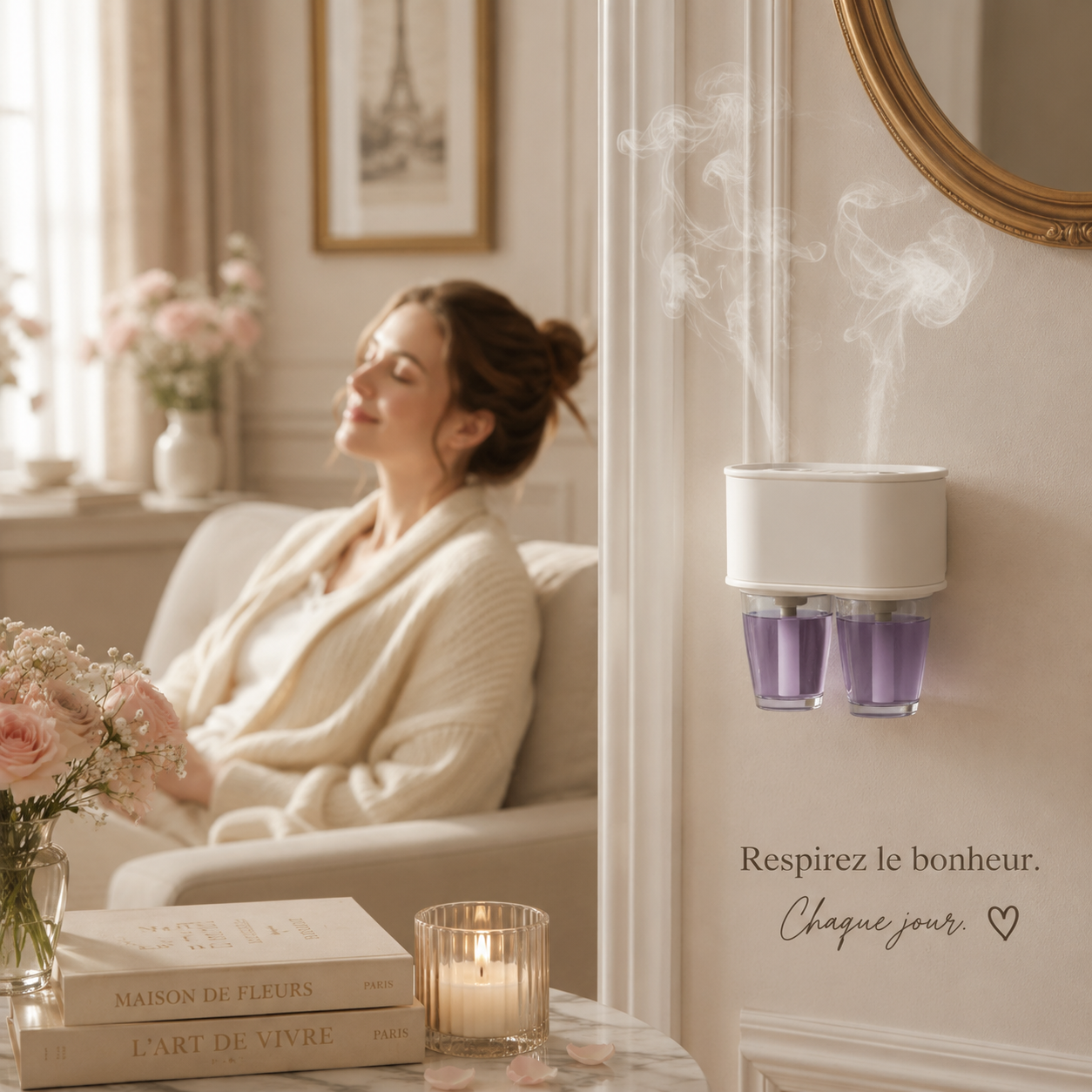 DESIGNED FOR MORE FRAGRANCE AND COMFORT 豳 Dual fragrance Wall Diffuser