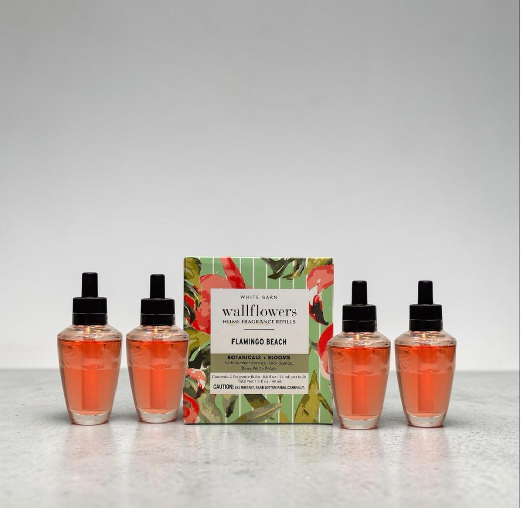 White Barn Flamingo Beach Wallflower Refill 4pack Botanicals & Blooms Home Fragrance Plugs