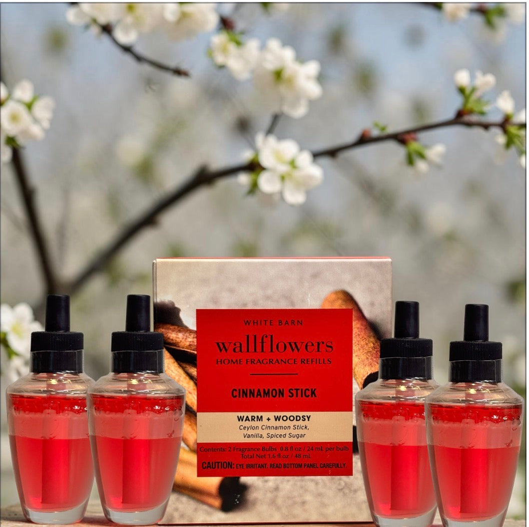 White Barn Cinnamon Stick Wallflowers Refill 4pack /Warm & Woodsy Home Fragrance Plugs