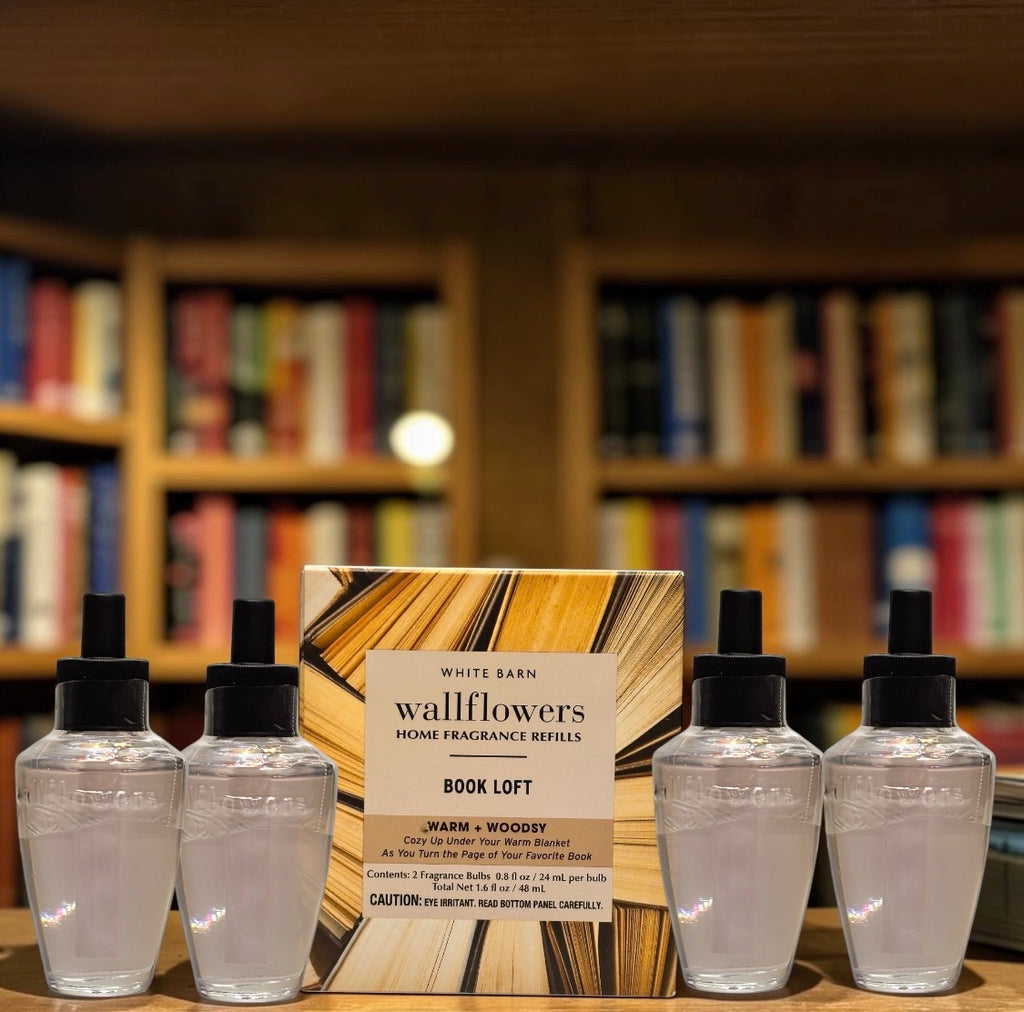 White Barn Book Loft Wallflowers  Refill 4pack Warm & Woodsy Home Fragrance Plugs