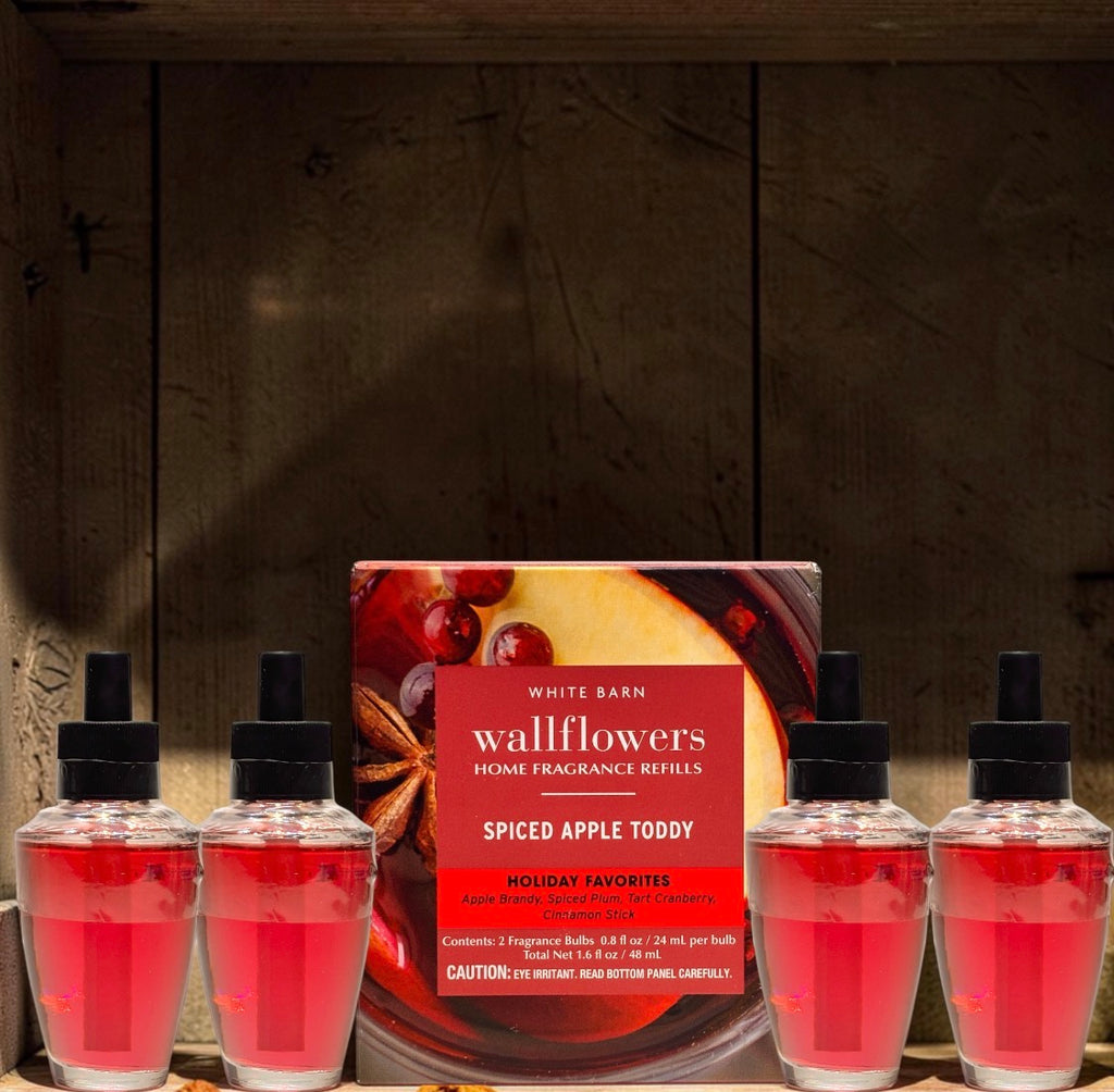 White Barn Spiced Apple Toddy Wallflowers Refill 4pack / Holiday Favorites Home Fragrances Plugs