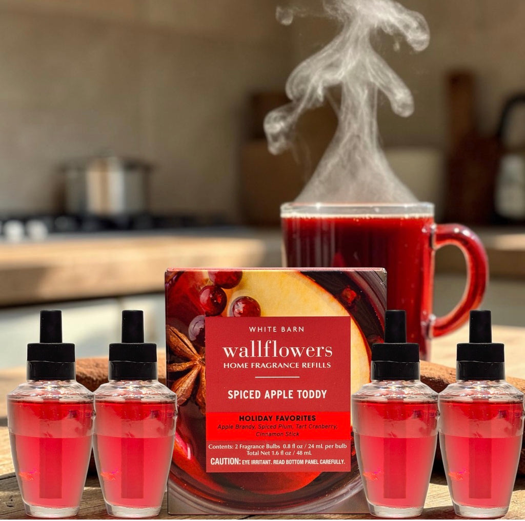 White Barn Spiced Apple Toddy Wallflowers Refill 4pack / Holiday Favorites Home Fragrances Plugs
