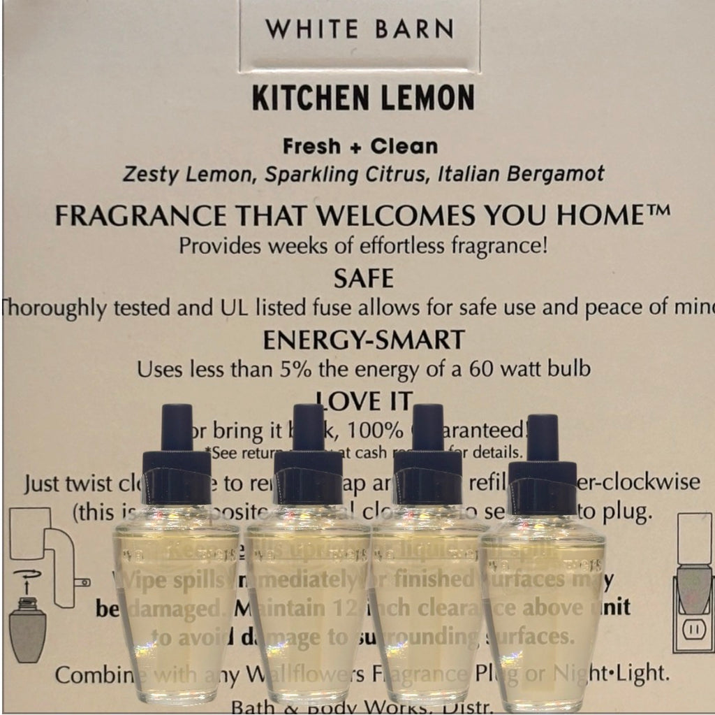White Barn Kitchen Lemon wallflowers 4pack Citric Home Fragrance plugs