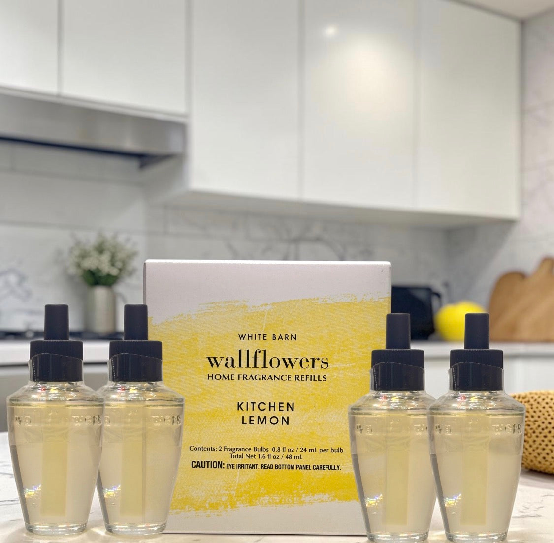 White Barn Kitchen Lemon wallflowers 4pack Citric Home Fragrance plugs