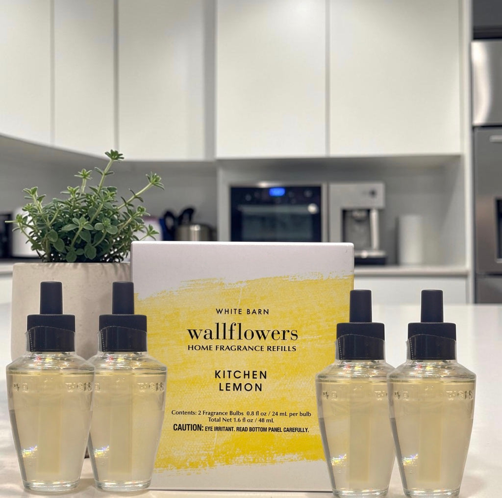 White Barn Kitchen Lemon wallflowers 4pack Citric Home Fragrance plugs