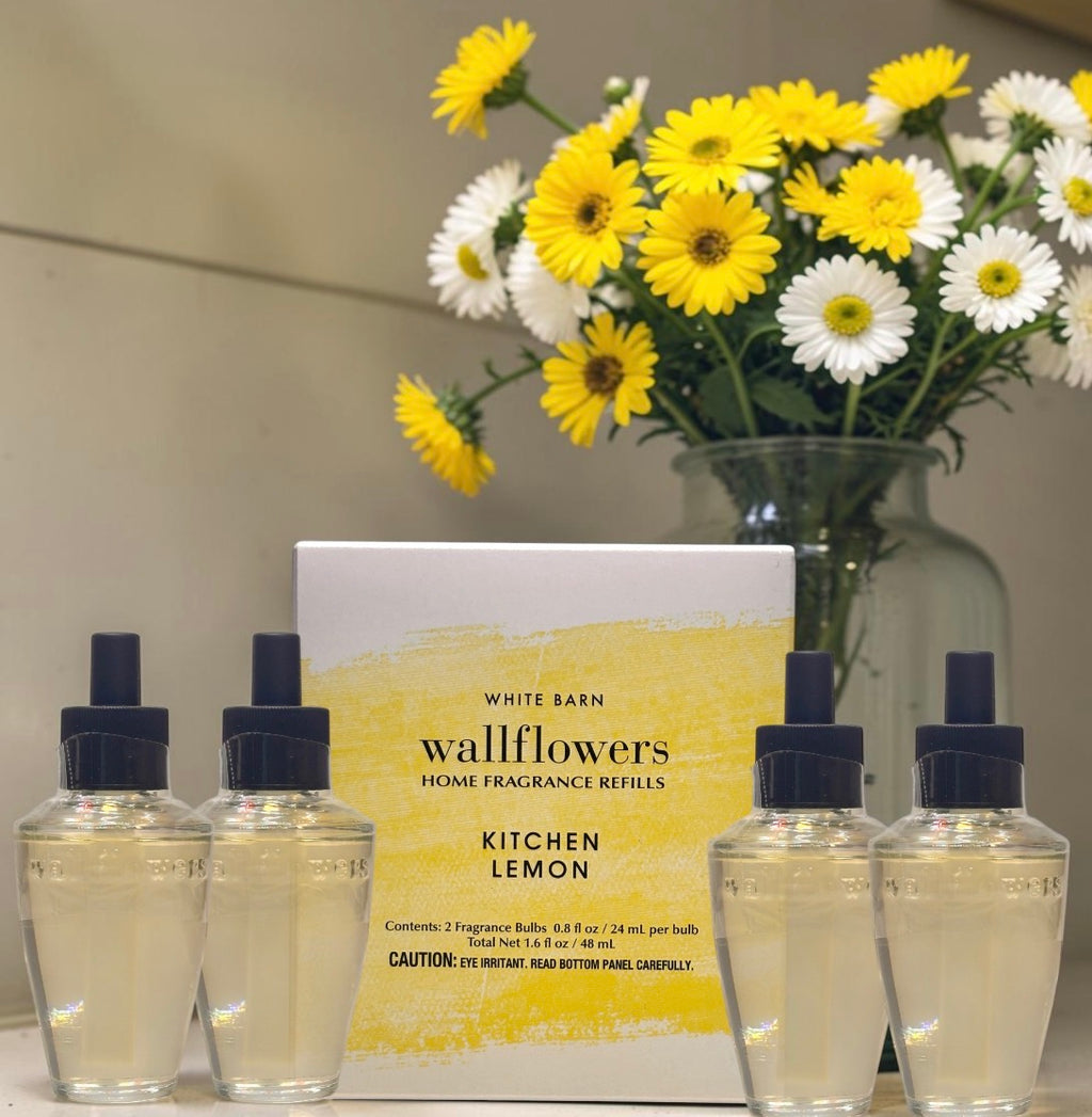 White Barn Kitchen Lemon wallflowers 4pack Citric Home Fragrance plugs