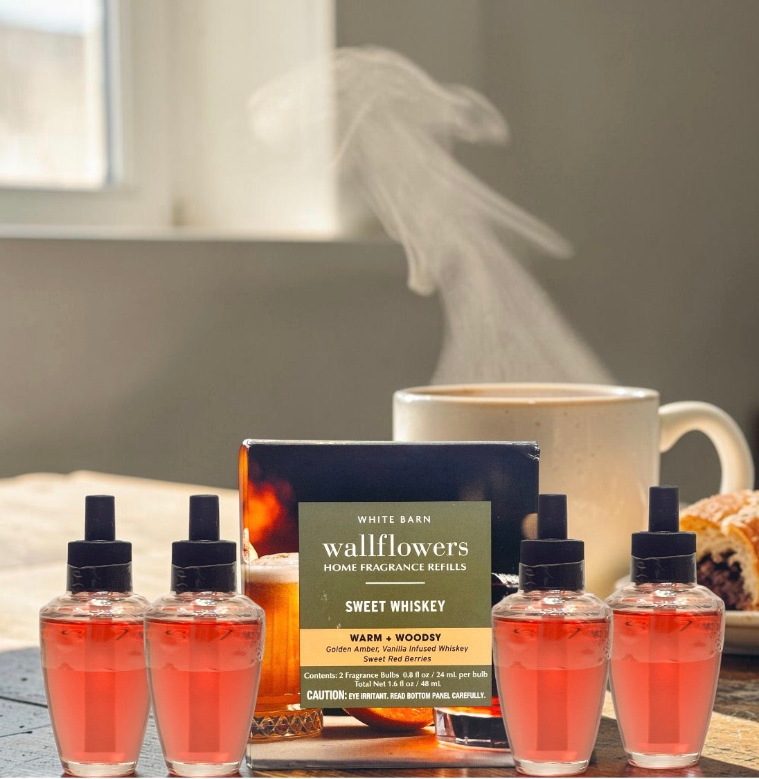 White Barn Wallflowers Sweet Whiskey Warm & Woodsy Home Fragrance Plugs
