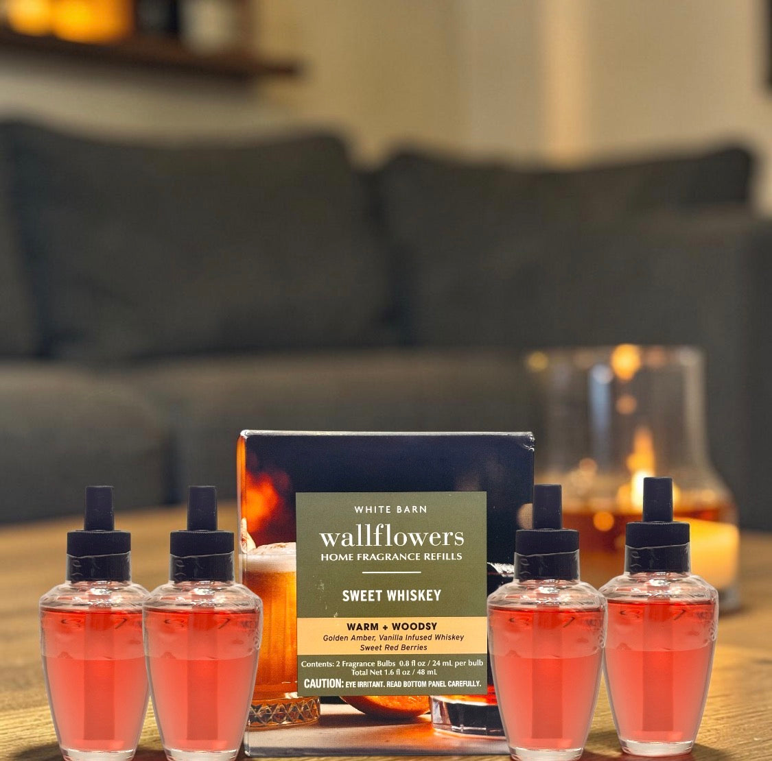 White Barn Wallflowers Sweet Whiskey Warm & Woodsy Home Fragrance Plugs