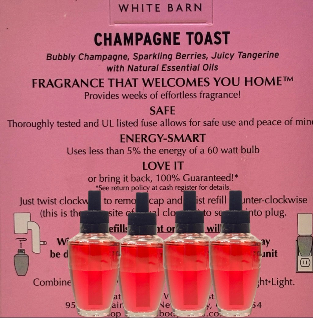 Champagne toast wallflowers 4pack 0.8 oz (ea) Home Fragrance refill plugs
