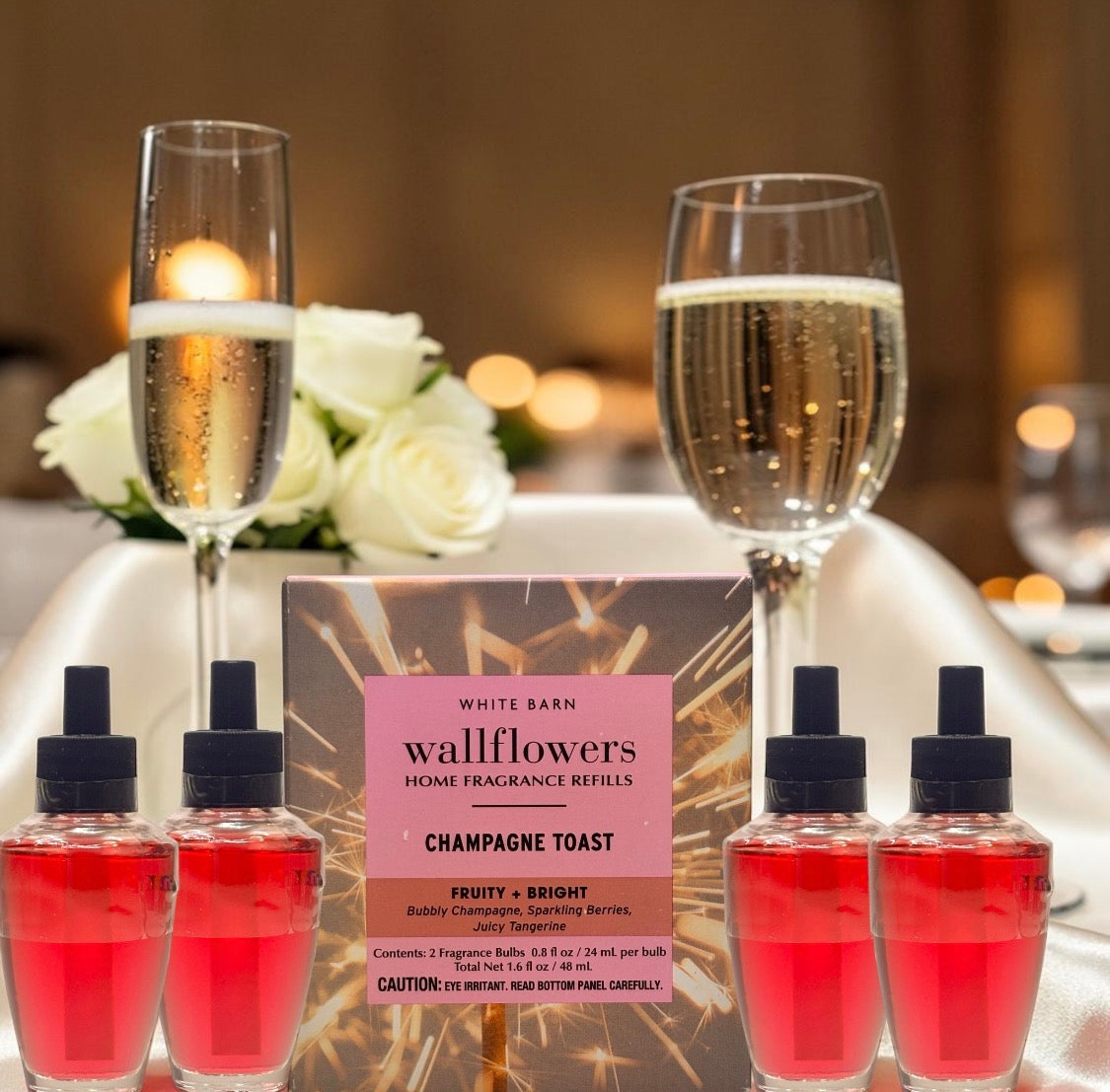 Champagne toast wallflowers 4pack 0.8 oz (ea) Home Fragrance refill plugs