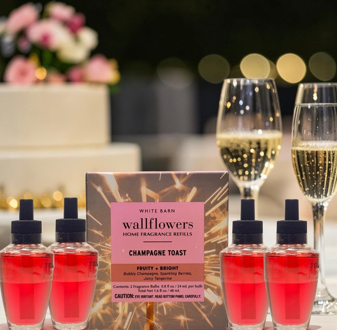 Champagne toast wallflowers 4pack 0.8 oz (ea) Home Fragrance refill plugs