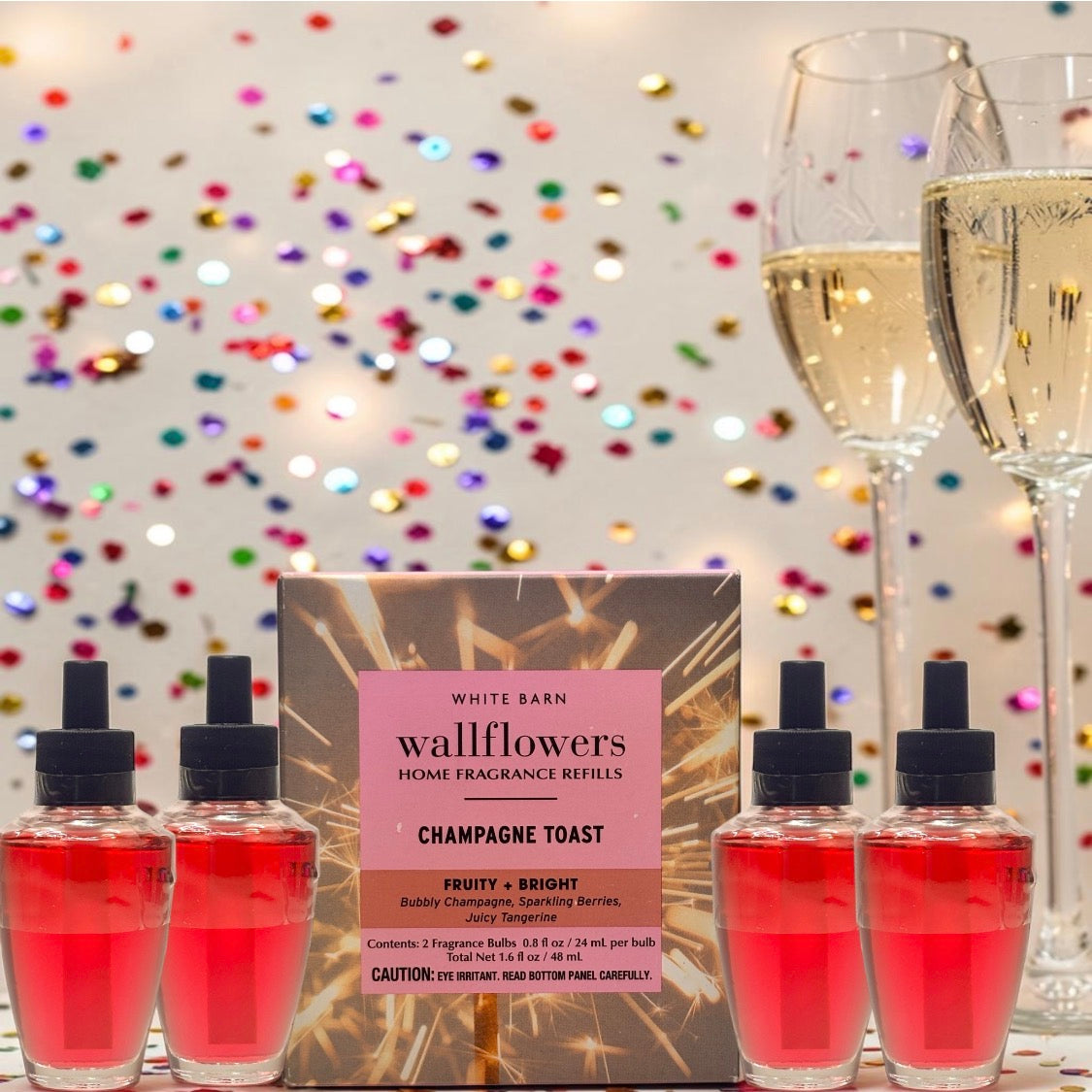 Champagne toast wallflowers 4pack 0.8 oz (ea) Home Fragrance refill plugs