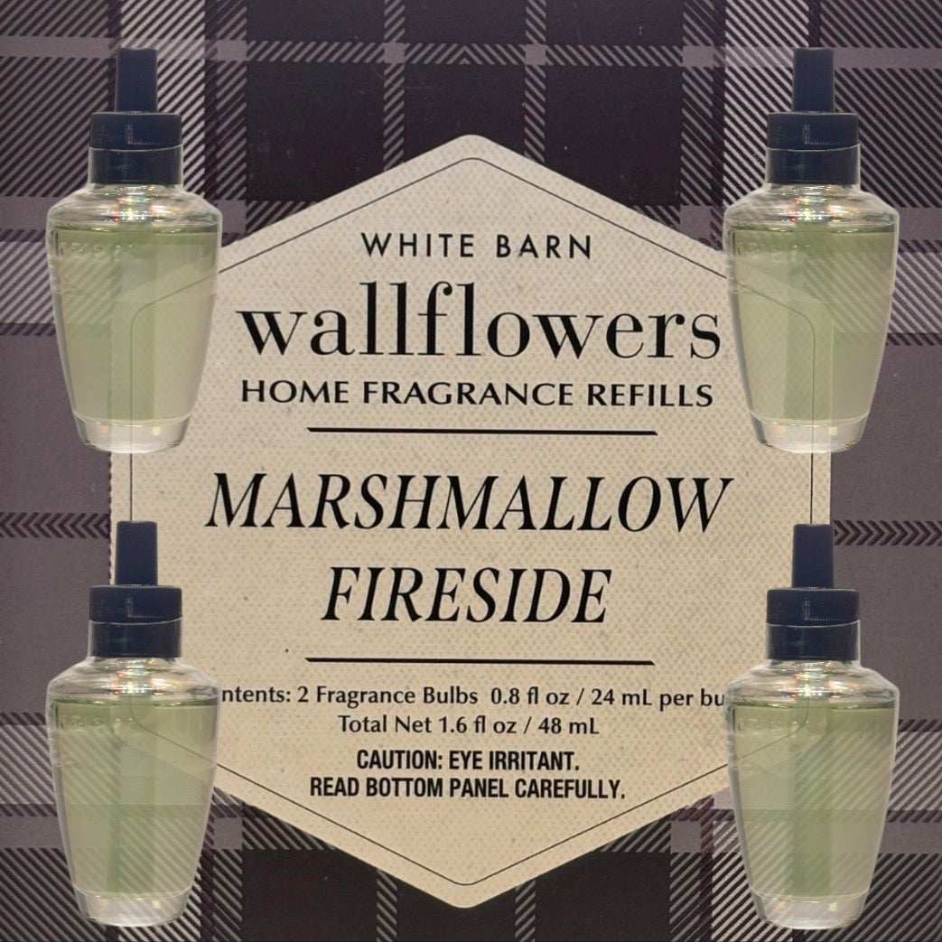 White Barn Wallflowers Marshmallow Fireside 4Pack Refill Home Fragrance Plugs