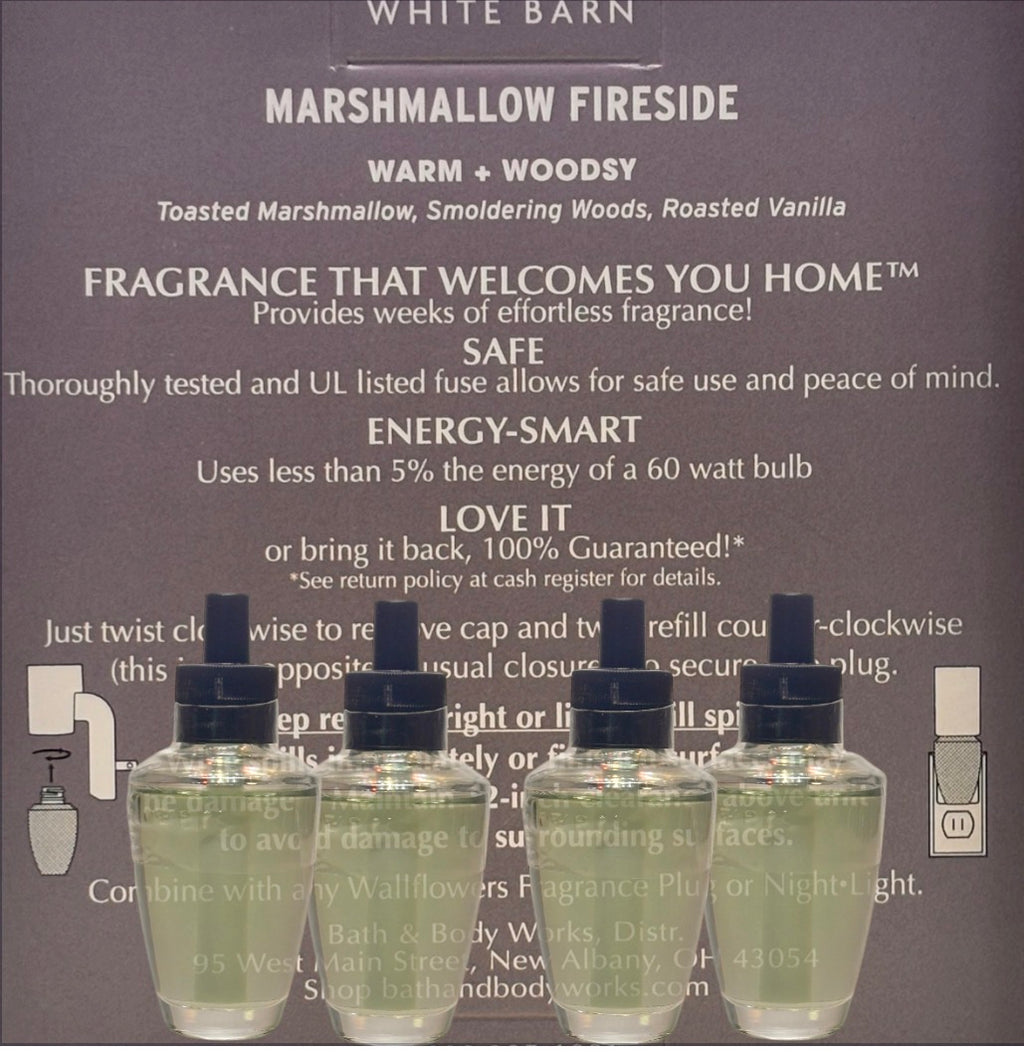White Barn Wallflowers Marshmallow Fireside 4Pack Refill Home Fragrance Plugs
