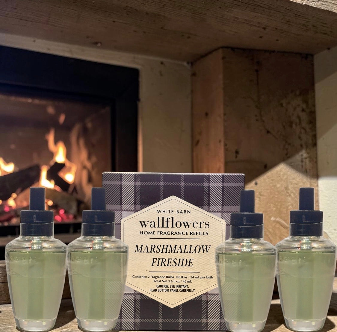 White Barn Wallflowers Marshmallow Fireside 4Pack Refill Home Fragrance Plugs