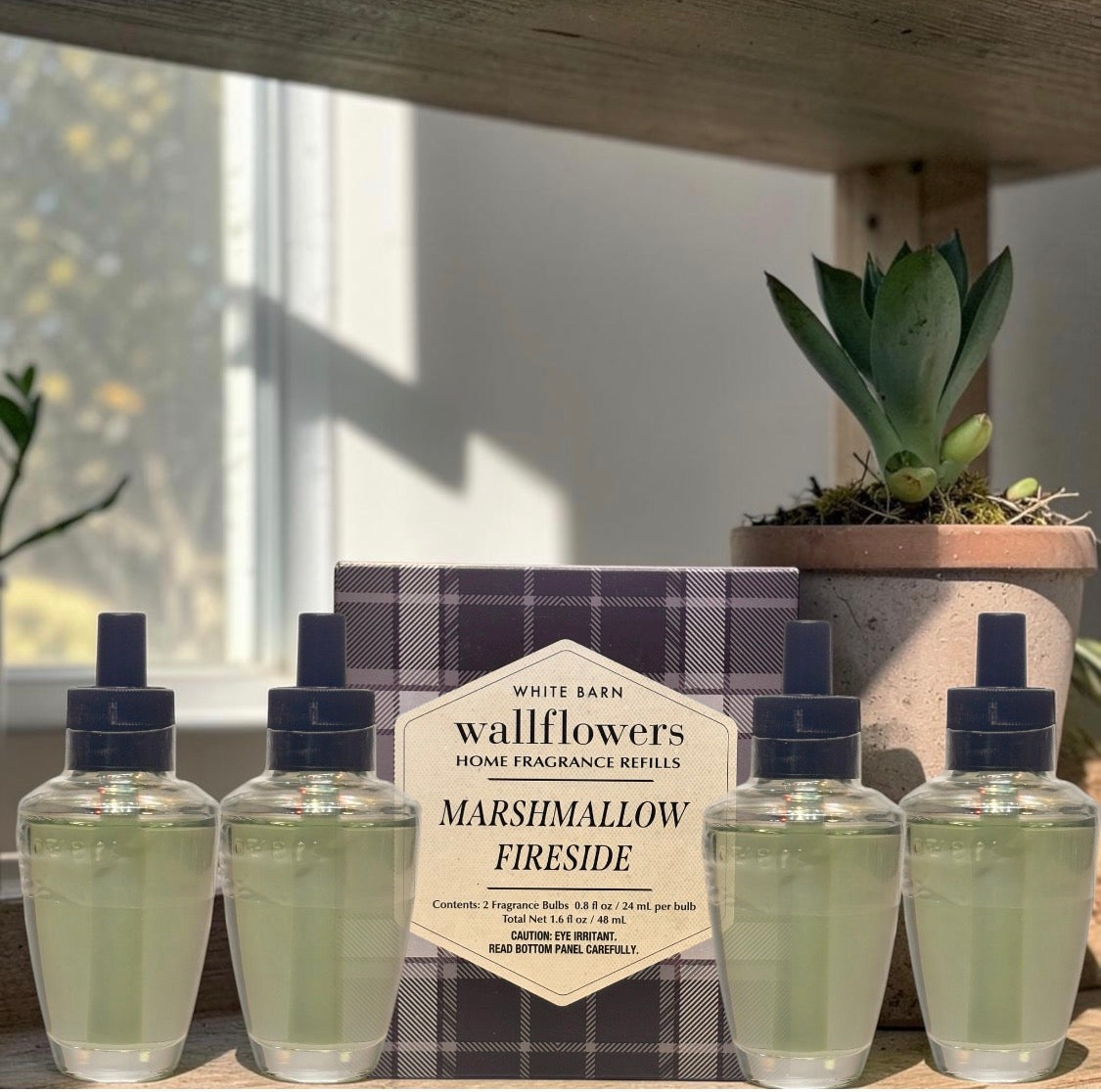 White Barn Wallflowers Marshmallow Fireside 4Pack Refill Home Fragrance Plugs