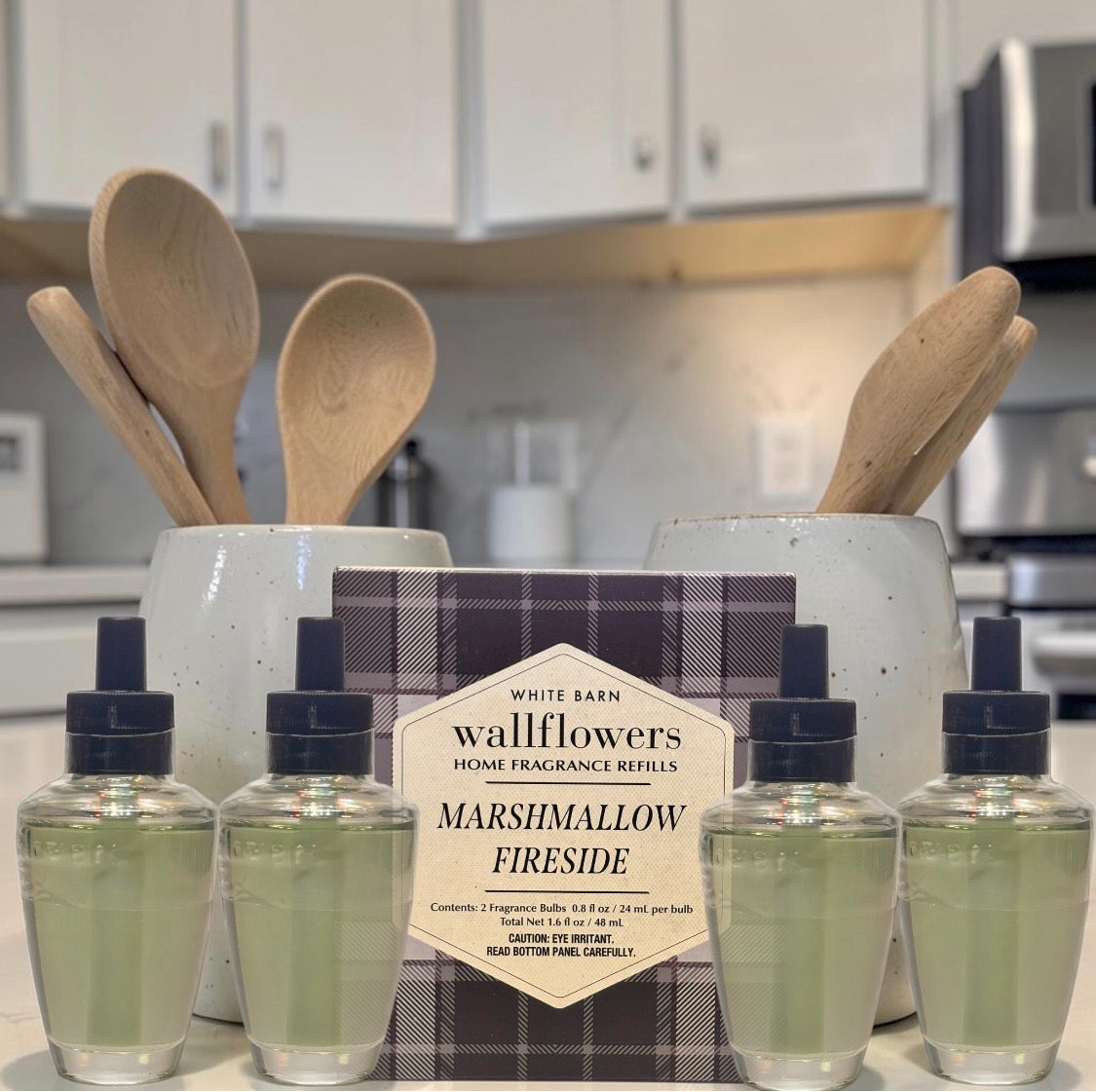 White Barn Wallflowers Marshmallow Fireside 4Pack Refill Home Fragrance Plugs